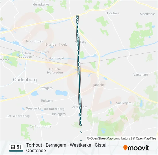 51 Bus Line Map