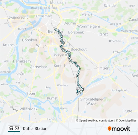53 Bus Line Map