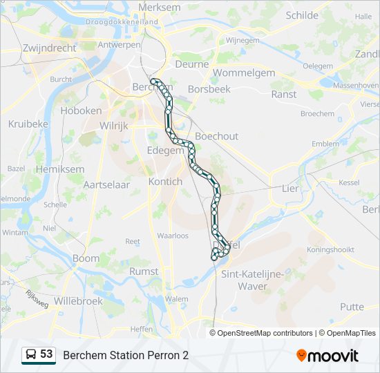 53 Bus Line Map