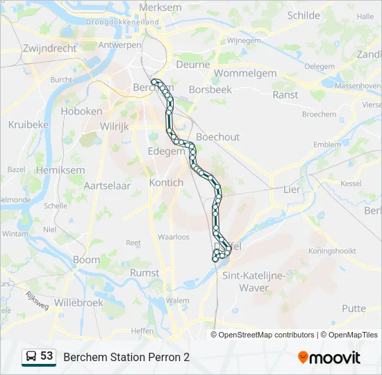 53 Bus Line Map