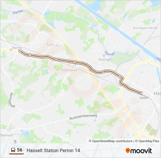 56 Bus Line Map