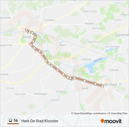 56 Bus Line Map