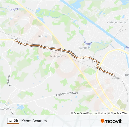 56 Bus Line Map