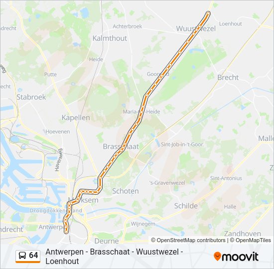 64 Bus Line Map