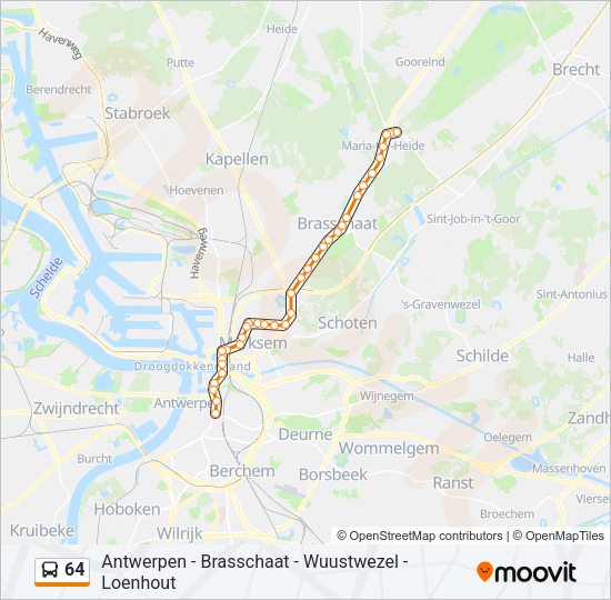 64 Bus Line Map