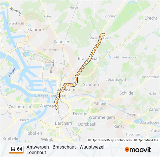 64 Bus Line Map