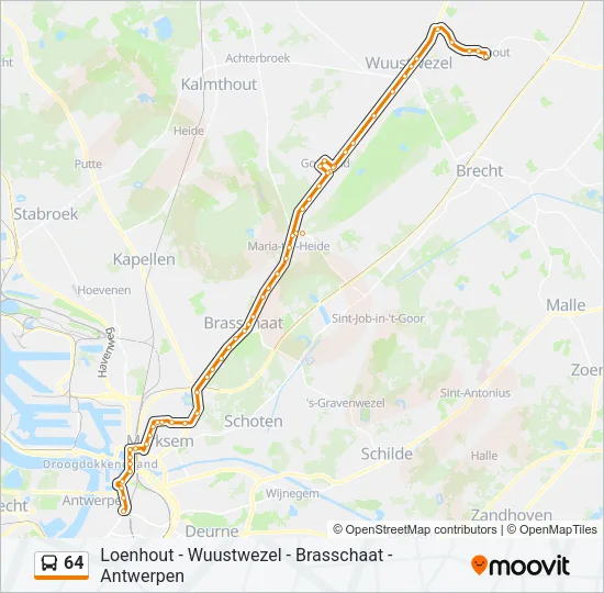 64 Bus Line Map
