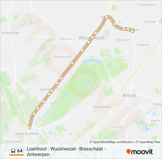 64 Bus Line Map