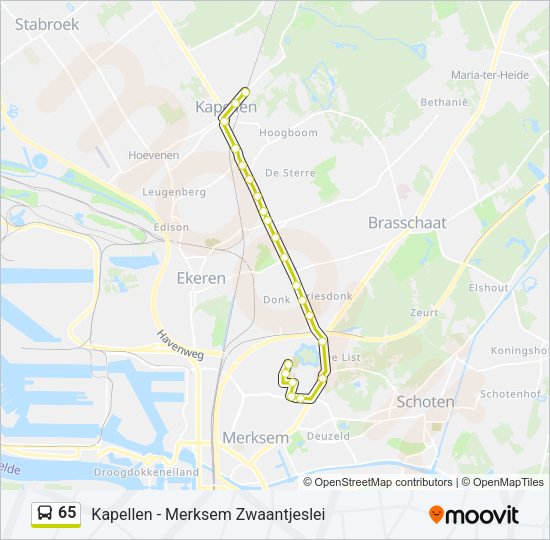65 Bus Line Map