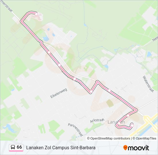 66 Bus Line Map