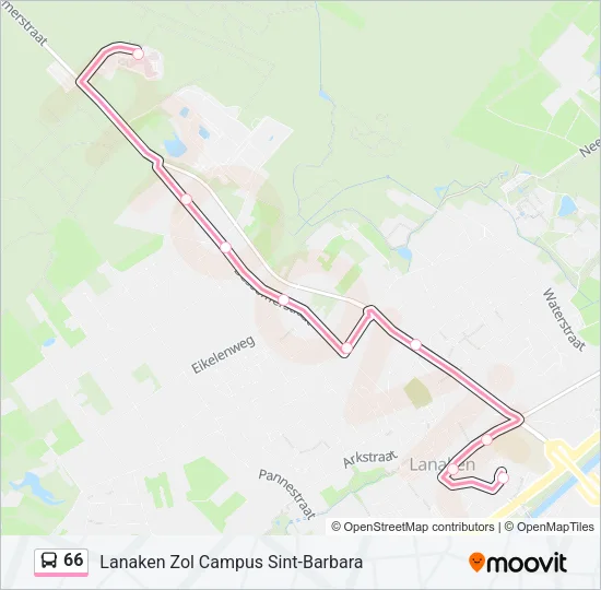 66 Bus Line Map