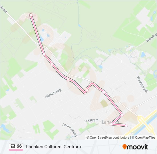 66 Bus Line Map
