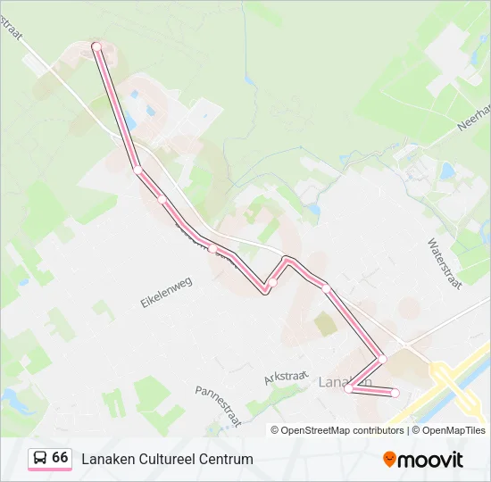 66 Bus Line Map