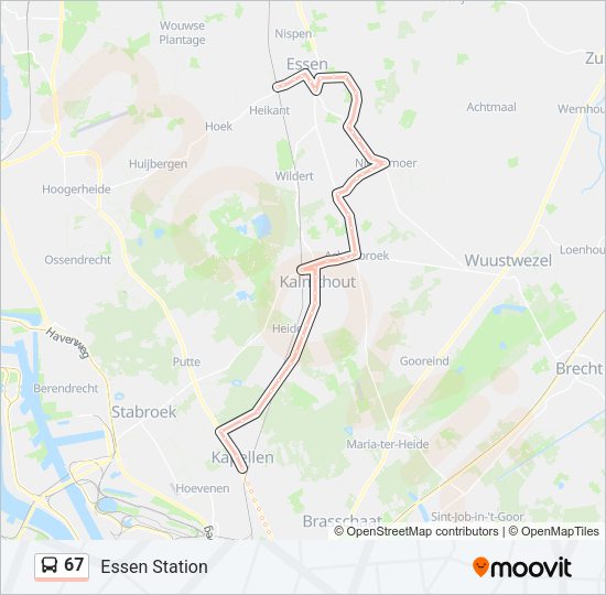 67 Bus Line Map