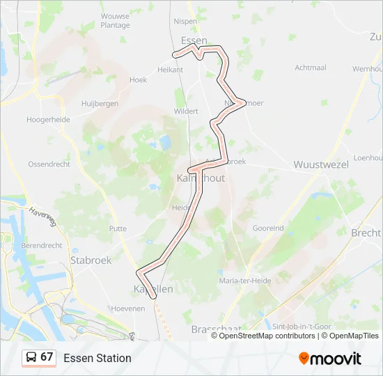 67 Bus Line Map