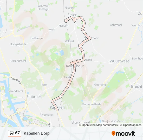 67 Bus Line Map