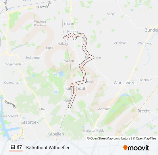 67 Bus Line Map
