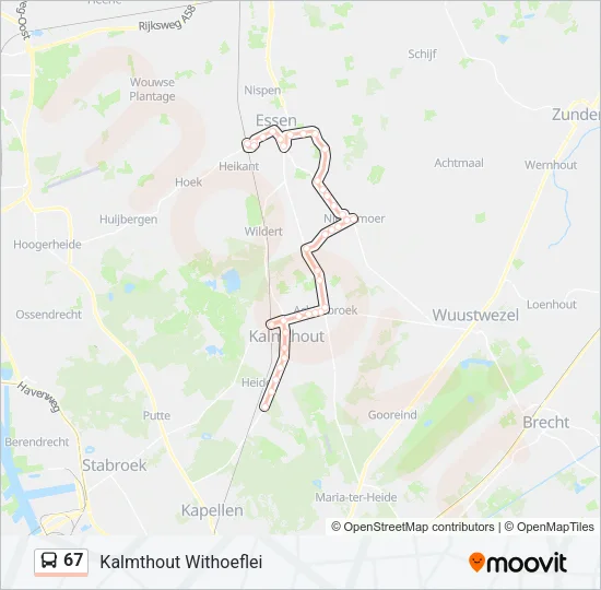 67 Bus Line Map