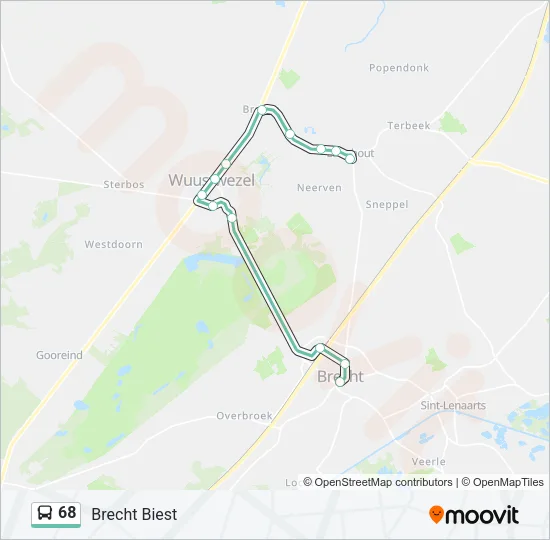 68 Bus Line Map