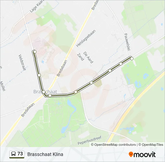 73 Bus Line Map