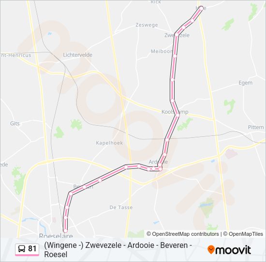 81 Bus Line Map