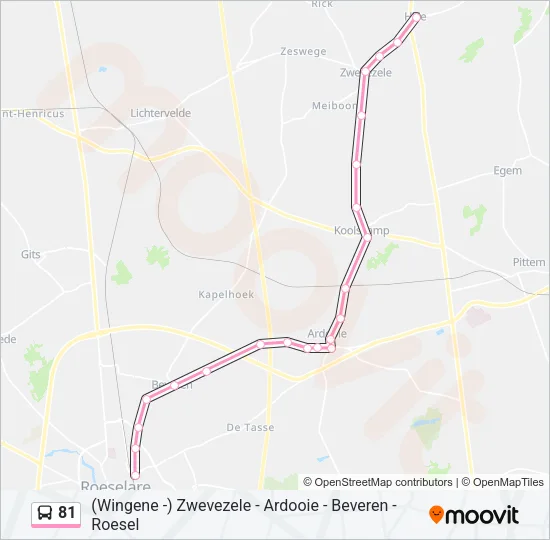 81 Bus Line Map