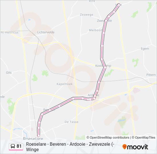 81 Bus Line Map