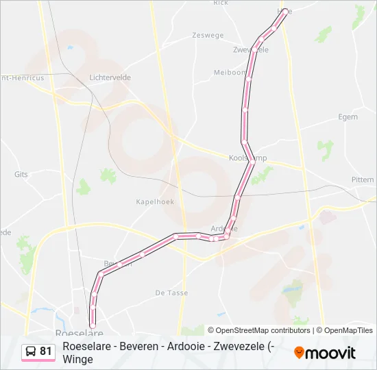 81 Bus Line Map