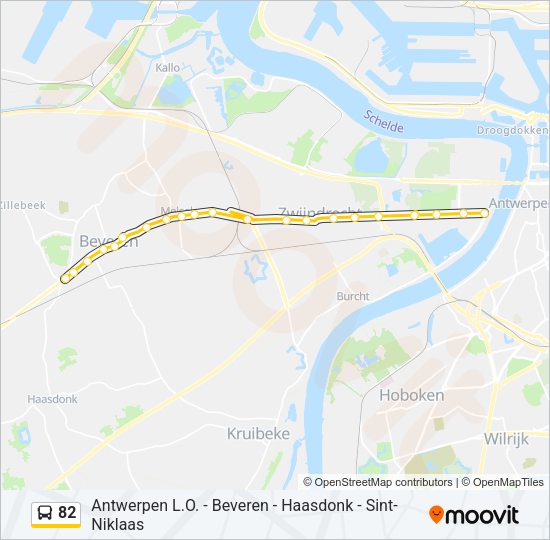 82 Bus Line Map