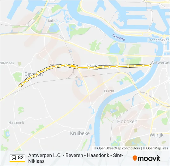82 Bus Line Map