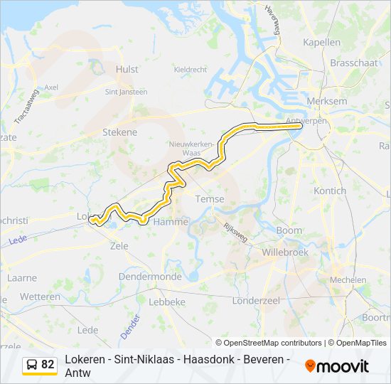 82 Bus Line Map