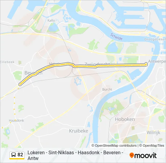 82 Bus Line Map
