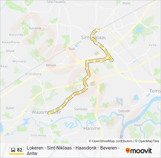 82 Bus Line Map
