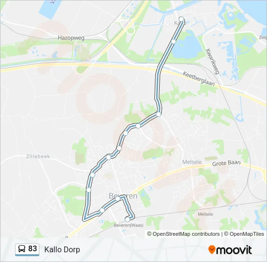 83 Bus Line Map