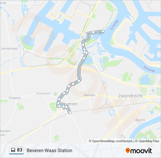 83 Bus Line Map