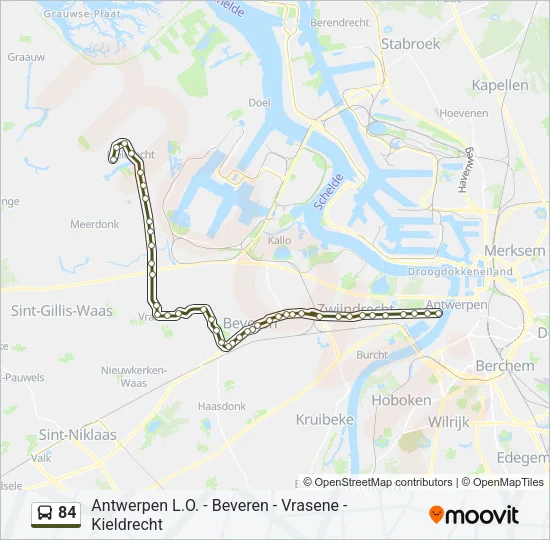 84 Bus Line Map