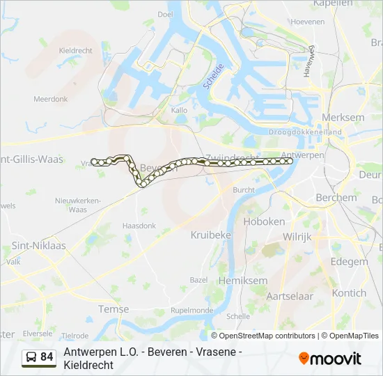 84 Bus Line Map