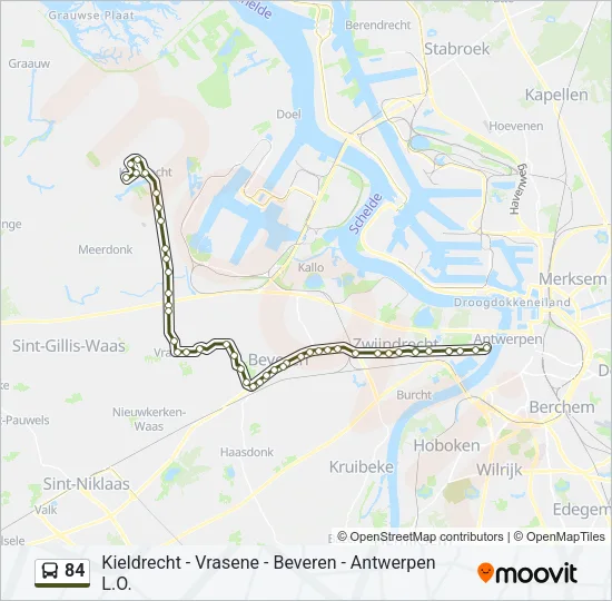 84 Bus Line Map