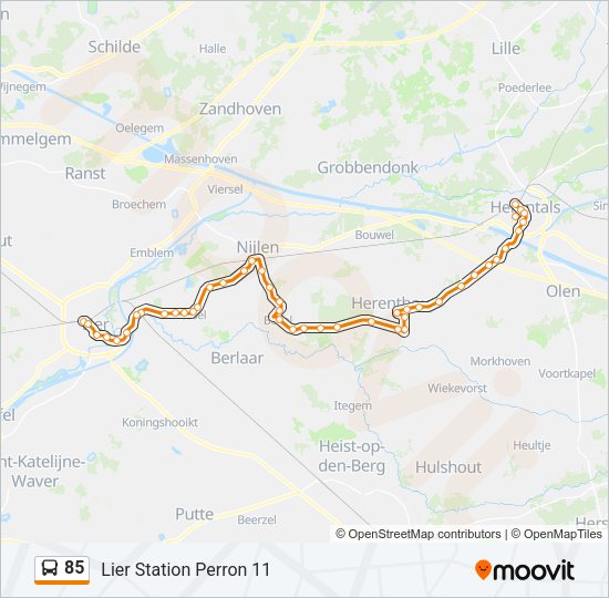 85 Bus Line Map
