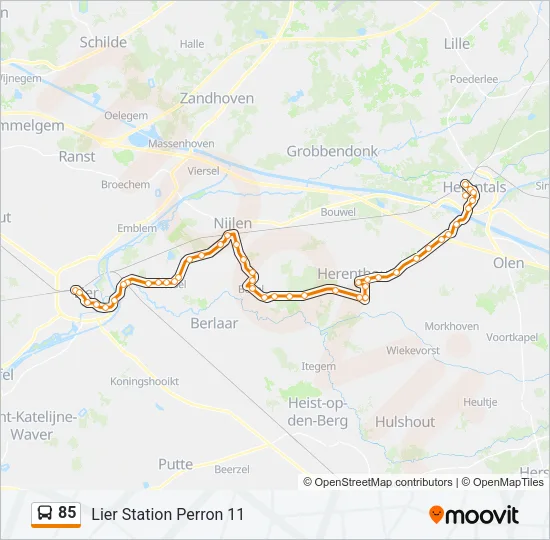 85 Bus Line Map
