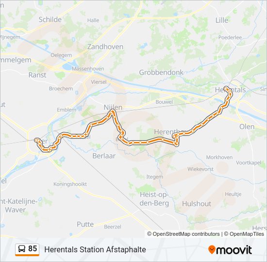85 Bus Line Map