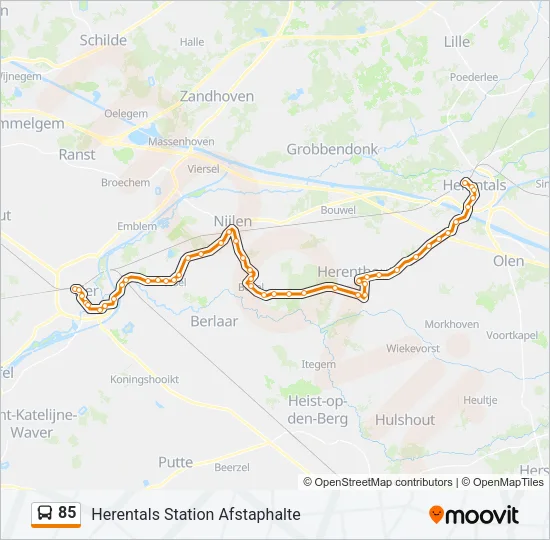 85 Bus Line Map