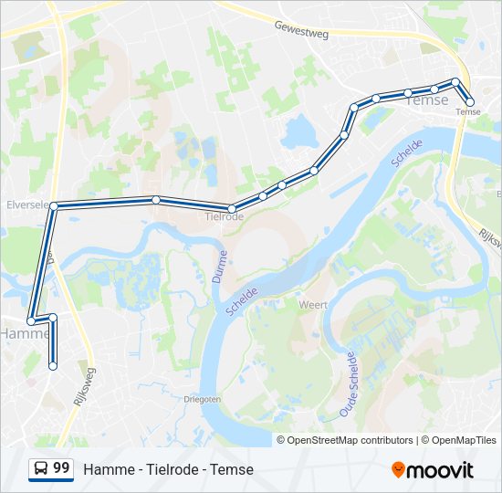 99 Bus Line Map