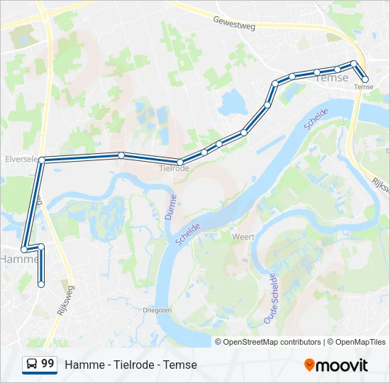 99 Bus Line Map