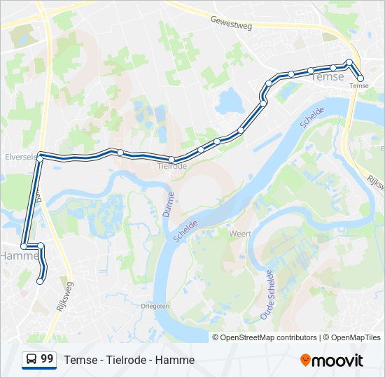 99 Bus Line Map