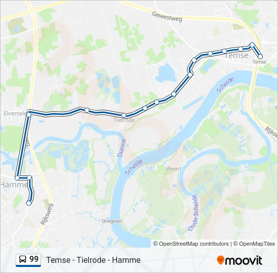 99 Bus Line Map