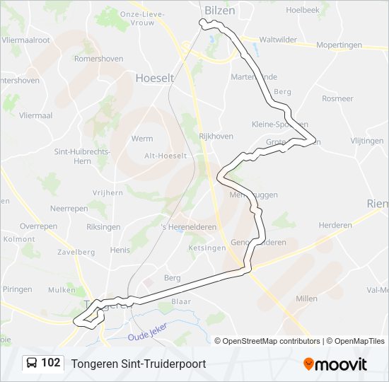 102 Bus Line Map