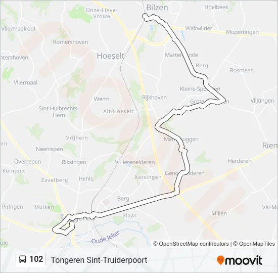 102 Bus Line Map