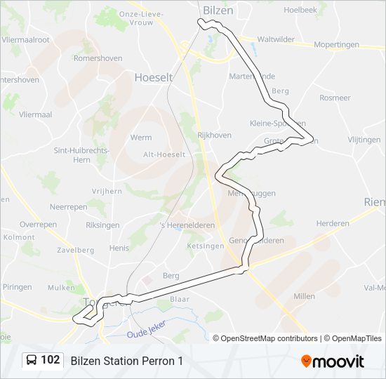 102 Bus Line Map