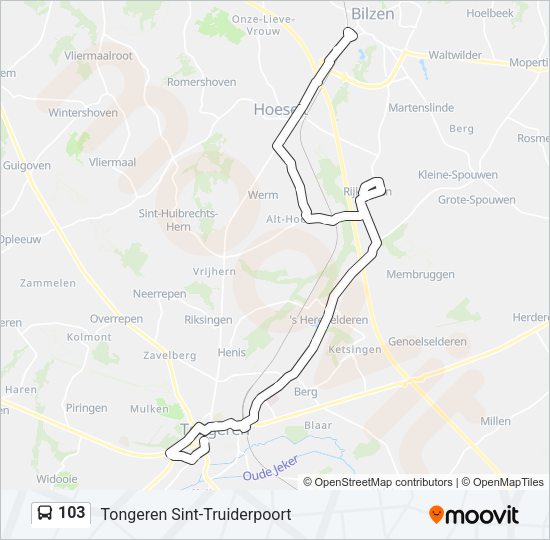 103 Bus Line Map